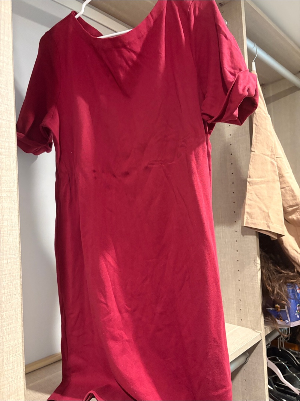 Karen Scott Red Short Sleeve Shift Dress